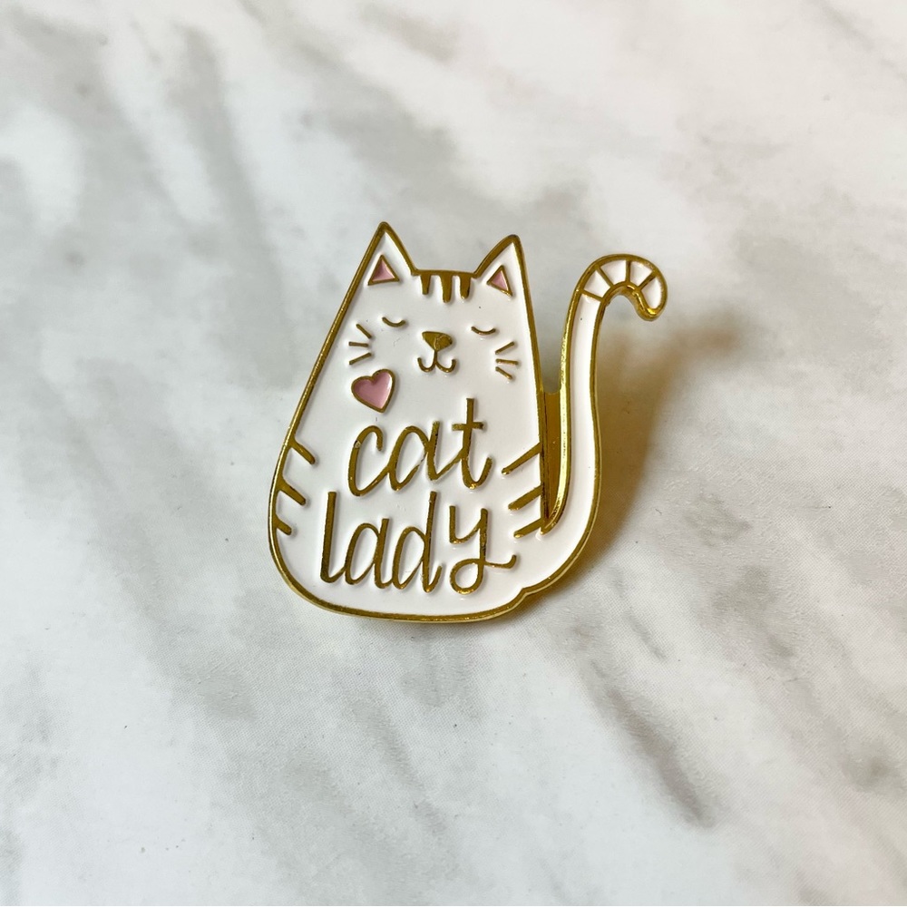 🎉 New Cat Lady Enamel Brooch Pin